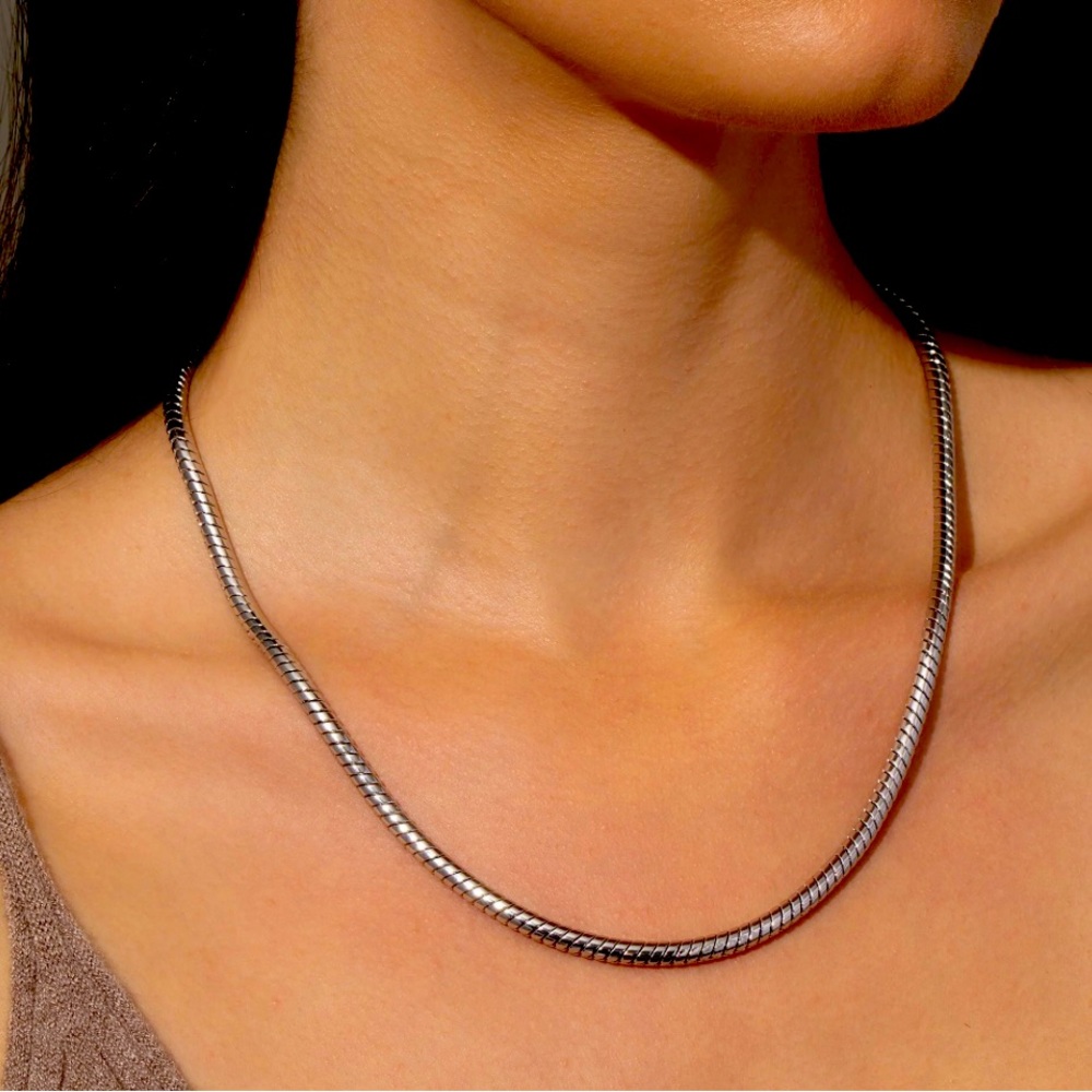 NEW Uncommon James bold snake chain silver necklace